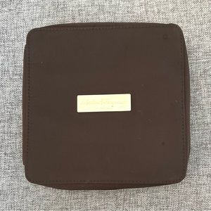 Salvatore Ferragamo Parfums Toiletry Cosmetics Make Up Bag Brown Good Condition